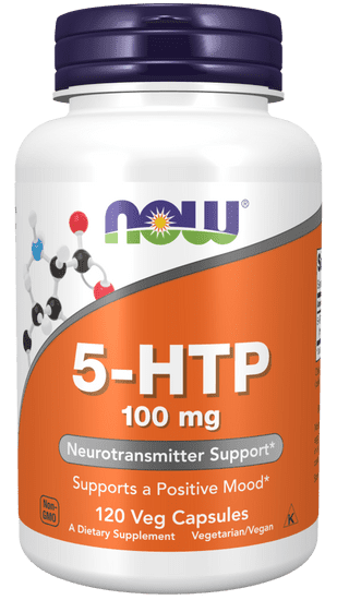 NOW Foods 5-HTP, 100 mg, 120 Növényi kapszula