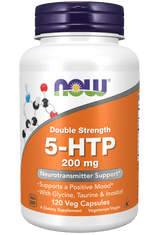NOW Foods 5-HTP + glicin, taurin és inozitol, 200 mg, 120 zöldség kapszula