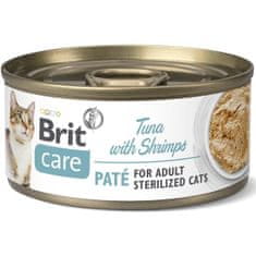 Brit Care Cat Sterilizált tonhalpástétom garnélarákkal - 70 g