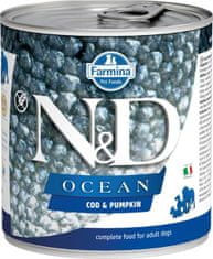 N&D OCEAN kutyakonzervatívok. Tőkehal és sütőtök 285 g