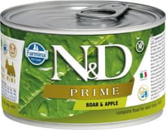 N&D PRIME kutyakonzervatívok. Vaddisznó és alma Mini 140 g