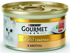 Purina Gourmet Gold konz. macska pástétom finom pulyka 85g