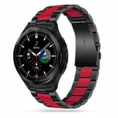 Tech-protect Stainless szíj Samsung Galaxy Watch 4 / 5 / 5 Pro / 6, black/red
