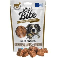 Brit DOG Let's Bite Meat Snacks Csirke szelet szarvashússal 80 g