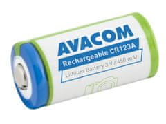 Avacom Újratölthető fényképezőgép akkumulátor CR123A 3V 450mAh 1.4Wh