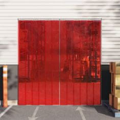 Greatstore piros PVC ajtófüggöny 200 mm x 2 mm 25 m
