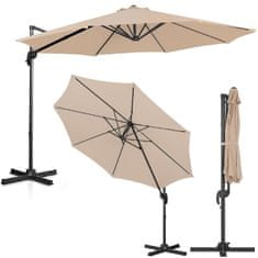 shumee Kerti esernyő az oldalkaron dönthető kerek átm. 300 cm-es krém