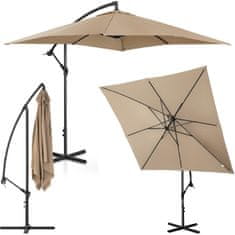 shumee Négyzet alakú konzolos esernyő 250 x 250 cm szürkésbarna