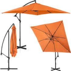 shumee Kerti esernyő négyzet alakú rúdon 250 x 250 cm narancssárga