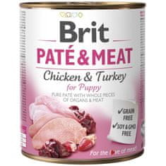 Brit Paté & Meat Cons. Kiskutya 800 g