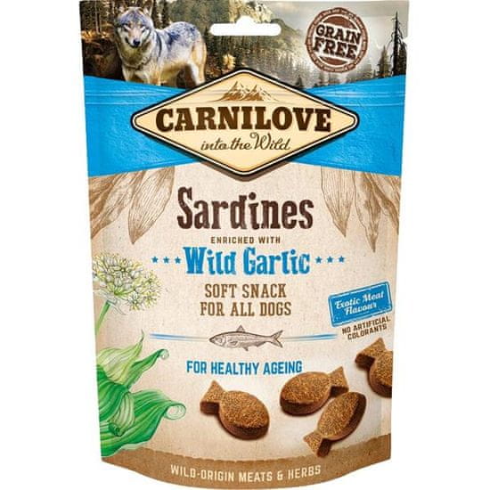 Carnilove Dog Semi Moist Snack szardínia vad fokhagymával dúsítva 200 g