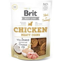 Brit Dog Jerky Csirke rovaros húsos érmékkel 80g
