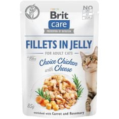 Brit Care Cat kapszula. Zselés csirkefilé Choice Chicken with Cheese 85 g