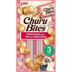 Inaba Churu Bites macska snack csirke, tonhal, lazac 3x10g