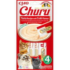 churu Inaba macska snack tonhal rák ízesítéssel 4x 14g