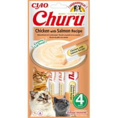 Inaba Churu macska snack csirke lazac ízesítéssel 4x 14g