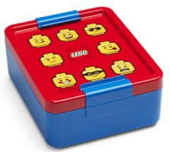LEGO Snack doboz 20x17,3x7,1cm+palack 390ml,PP+szilikon ICONIC CLASSIC 2db készlet.