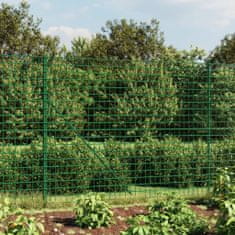 Vidaxl zöld dróthálós kerítés cövekekkel 1,6 x 10 m 154116