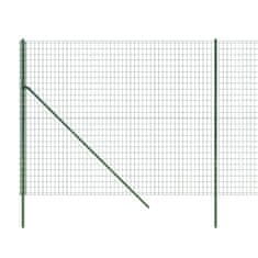 Vidaxl zöld horganyzott acél drótkerítés 1,6 x 10 m 154052
