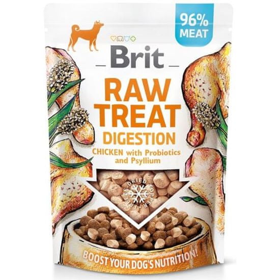 Brit Raw Treat Dog Digestion fagyasztva szárított csemege és feltét Csirke 40 g