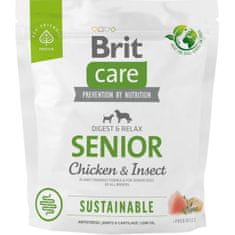 Brit Care Dog Sustainable Senior Csirke+Rovar 1 kg