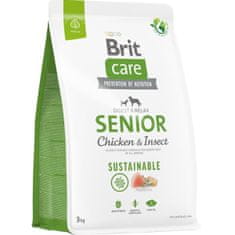 Brit Care Dog Sustainable Senior Csirke+Rovar 3 kg