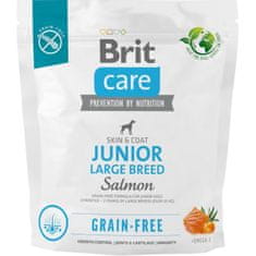 Brit Care Dog Gabonamentes Junior Junior nagytestű lazac 1 kg