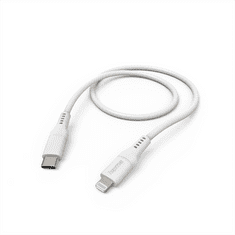Hama MFi USB-C Lightning kábel Apple-hez, 1,5 m Rugalmas, szilikon, fehér