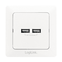 Nedis LogiLink 2 portos USB fali aljzat (PA0163) (PA0163)