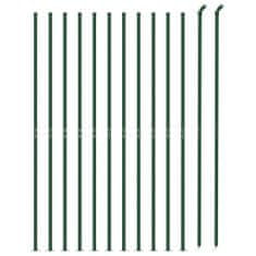 Vidaxl zöld dróthálós kerítés illesztőperemmel 1,4x25 m 154171