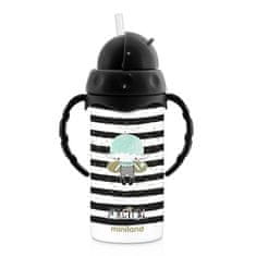 Miniland Baby Thermos szívószállal Magical, 240ml, fekete-fehér