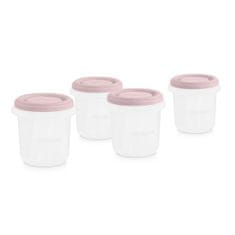 Miniland Baby Élelmiszer tároló edények, Terra, 4x250ml, rózsaszín