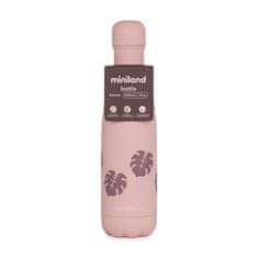 Miniland Baby Thermos palack Terra, 500ml, rózsaszín/leveles