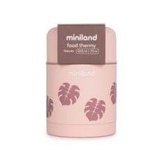 Miniland Baby Thermos ételhez Terra, 600ml, rózsaszín/leveles