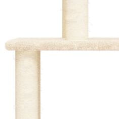 shumee krémszínű macskabútor szizál kaparófákkal 183 cm