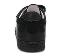 D-D-step Virágos Iskolai lány fekete bőr cipő 33