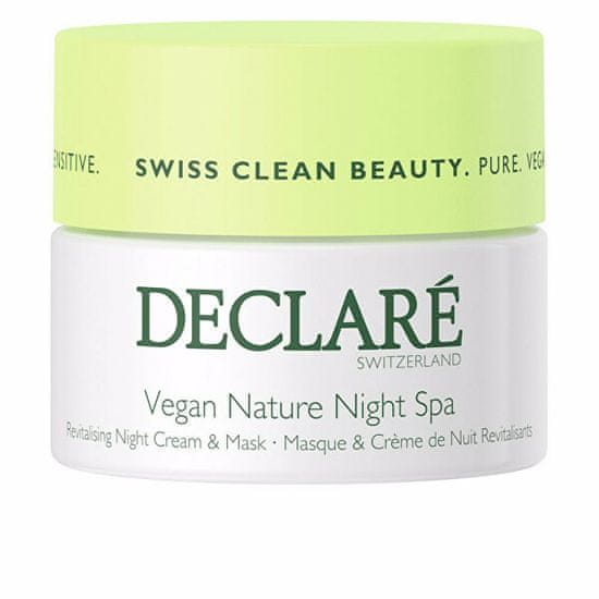 Declare Éjszakai revitalizáló krém és maszk érzékeny bőrre Vegan Nature Night Spa (Revitalising Cream & Mask