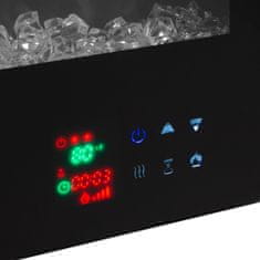 X TECH Elektromos beépíthető kandalló - hősugárzó + RGB LED - 91 x 15 x 48 cm