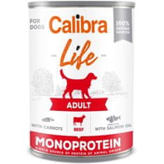 Calibra Dog Life Cons. Felnőtt marhahús sárgarépával 400g