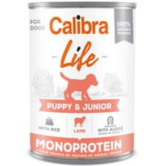Calibra Dog Life Cons. Puppy & Junior Bárány rizzsel 400g