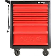YATO Mobil műhelyszekrény 7 fiókos fekete/piros