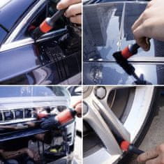 BigBuy 6 részes autó takarító készlet precíz tisztítókefékkel és mikroszálas törlőkendővel (BB-21449)