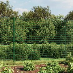 Vidaxl zöld dróthálós kerítés cövekekkel 2,2x10 m 154135