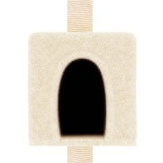 shumee krémszínű macskabútor szizál kaparófákkal 180 cm