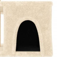 shumee krémszínű macskabútor szizál kaparófákkal 48 cm