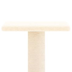 shumee krémszínű macskabútor szizál kaparófákkal 73 cm