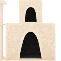 Greatstore krémszínű macskabútor szizál kaparófákkal 83 cm