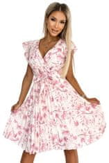 Numoco Női virágos ruha Polina virágos rózsaszín L