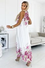 Numoco Női virágos ruha Ester fehér-rózsaszín Universal