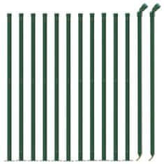 Vidaxl zöld dróthálós kerítés illesztőperemmel 1,1x25 m 154154